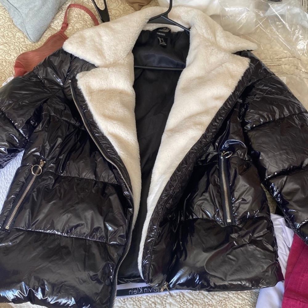 Black puffer jacket